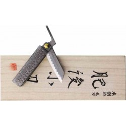 Couteau Higonokami Tsuchime Medium Lame Acier VG-10 Manche Acier Plié Japan HIGOTM02 - Livraison Gratuite