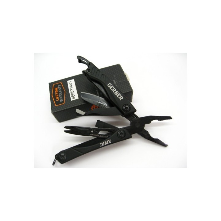Outils Pince Multifonction Gerber Dime Black Micro Multi-Tool Acier 3Cr13 G0469 - Livraison Gratuite