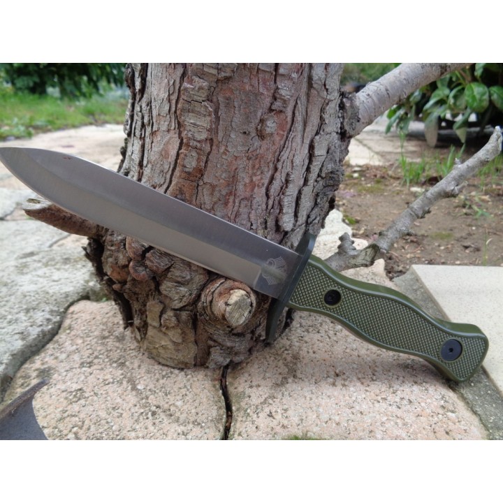 Couteau De Combat Bundeswehr Military Lame Acier Carbone Manche ABS Etui Acier MI211 - Livraison Gratuite