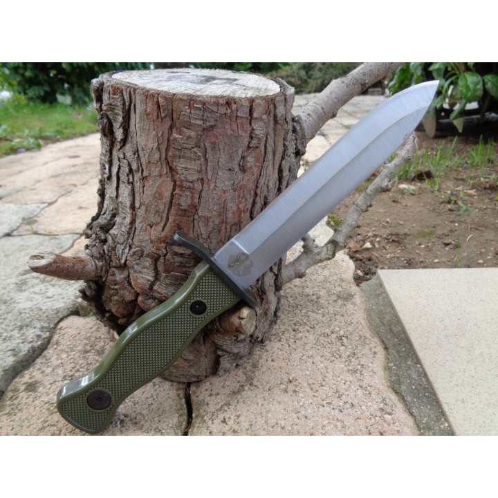 Couteau De Combat Bundeswehr Military Lame Acier Carbone Manche ABS Etui Acier MI211 - Livraison Gratuite