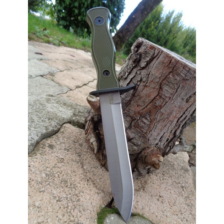 Couteau De Combat Bundeswehr Military Lame Acier Carbone Manche ABS Etui Acier MI211 - Livraison Gratuite
