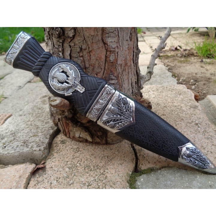 Lot de 3 Couteaux Dague Scottish Dirk Sheffield Sgian Dubh Acier Inox Manche Abs Etui Abs CN210549 - Livraison Gratuite
