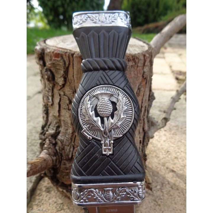 Lot de 3 Couteaux Dague Scottish Dirk Sheffield Sgian Dubh Acier Inox Manche Abs Etui Abs CN210549 - Livraison Gratuite