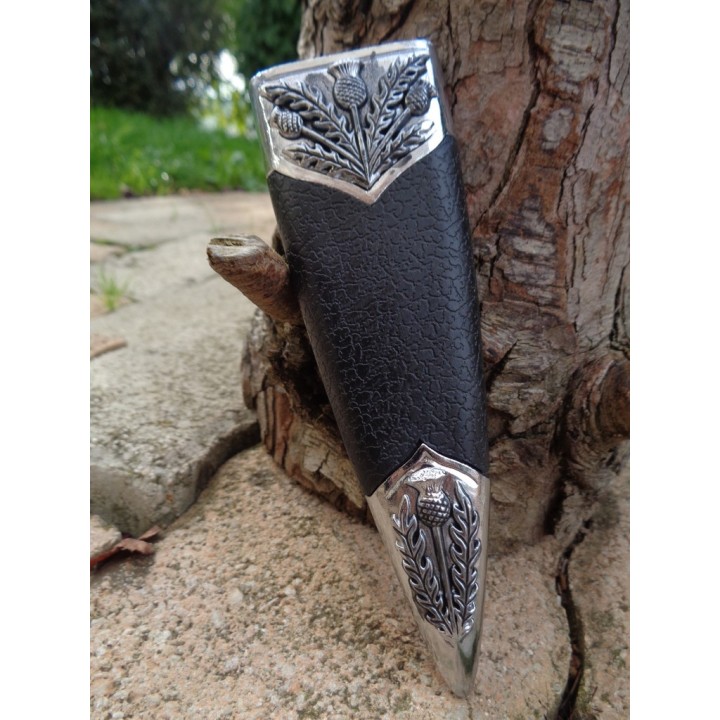Lot de 3 Couteaux Dague Scottish Dirk Sheffield Sgian Dubh Acier Inox Manche Abs Etui Abs CN210549 - Livraison Gratuite