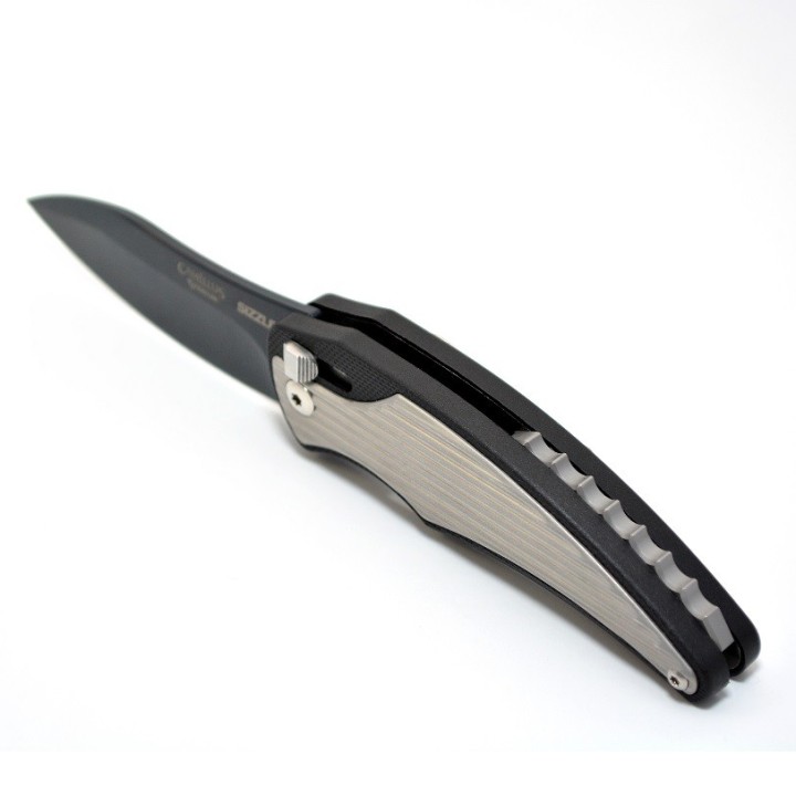 Couteau Camillus Heat Linerlock A/O Lame Acier AUS-8/Titane Manche Fibre de Verre/Acier CM19167 - Livraison Gratuite