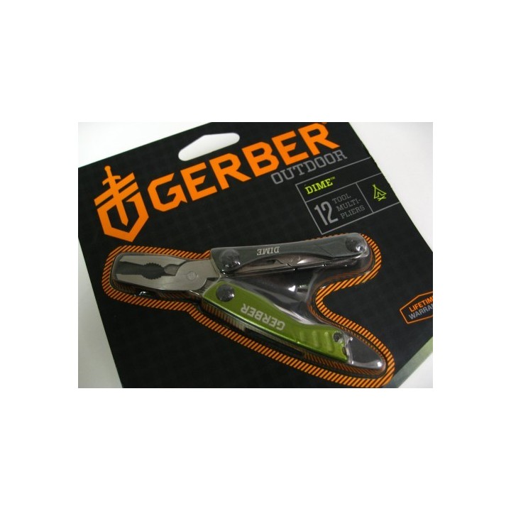 Pince Outils Multifonctions Gerber Dime Green Acier 3Cr13 Ciseaux Pince Tenaille Tournevis G1132 - Livraison Gratuite