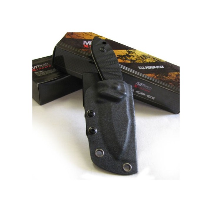 Couteau Backup Mtech Stonewash Acier 440C Stonewash Manche G-10 Etui Kydex MTX8139BK - Livraison Gratuite