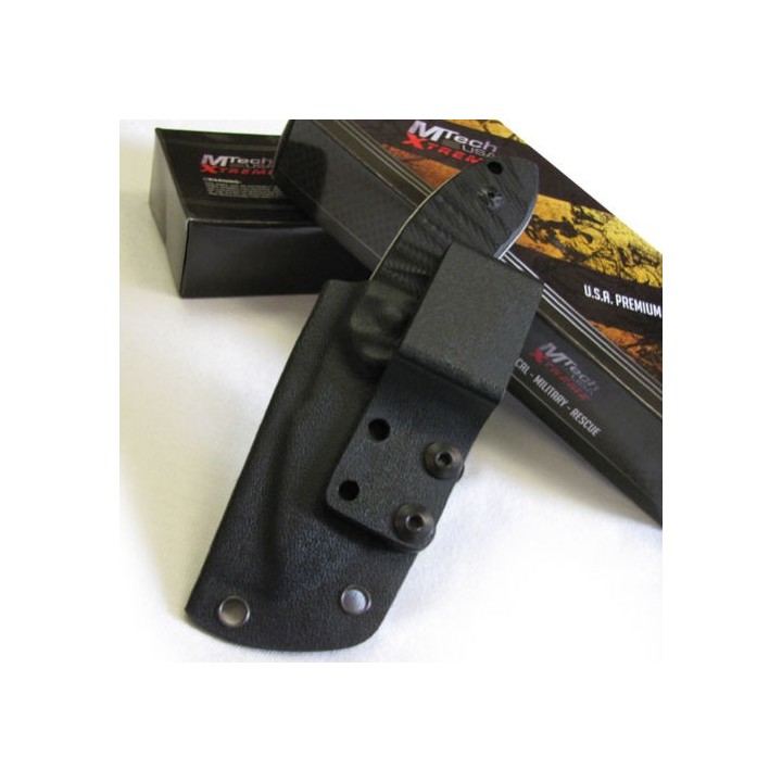 Couteau Backup Mtech Stonewash Acier 440C Stonewash Manche G-10 Etui Kydex MTX8139BK - Livraison Gratuite