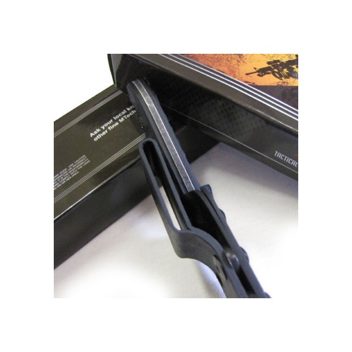 Couteau Backup Mtech Stonewash Acier 440C Stonewash Manche G-10 Etui Kydex MTX8139BK - Livraison Gratuite