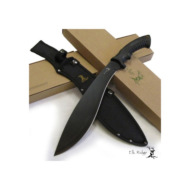 Couteau Machette Elk Ridge BOLO Acier Carbone/Inox Manche Abs Etui Nylon ER523B - Livraison Gratuite
