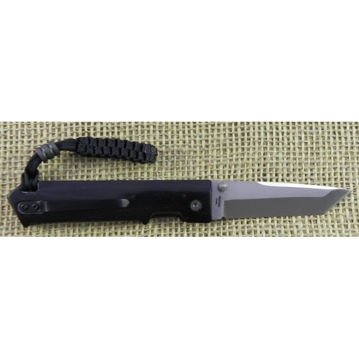 Couteau Pliant Acier D2 Benchmark Lame Tanto Manche Bois Linerlock BMK065 - Livraison Gratuite