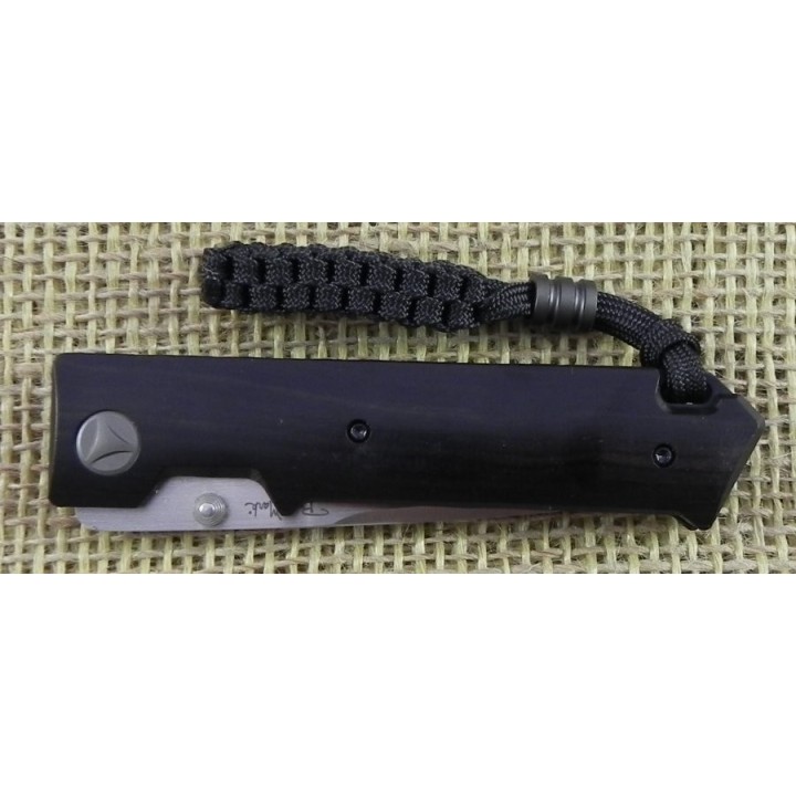 Couteau Pliant Acier D2 Benchmark Lame Tanto Manche Bois Linerlock BMK065 - Livraison Gratuite