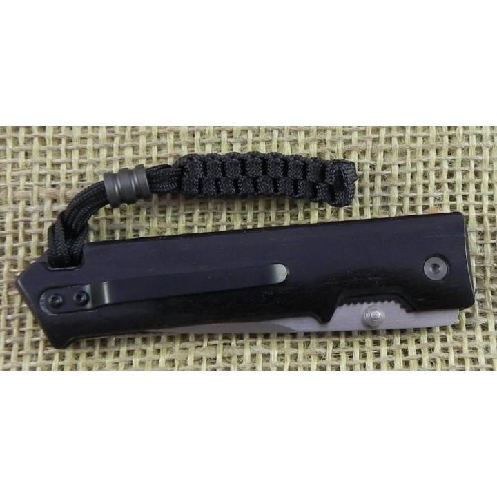 Couteau Pliant Acier D2 Benchmark Lame Tanto Manche Bois Linerlock BMK065 - Livraison Gratuite