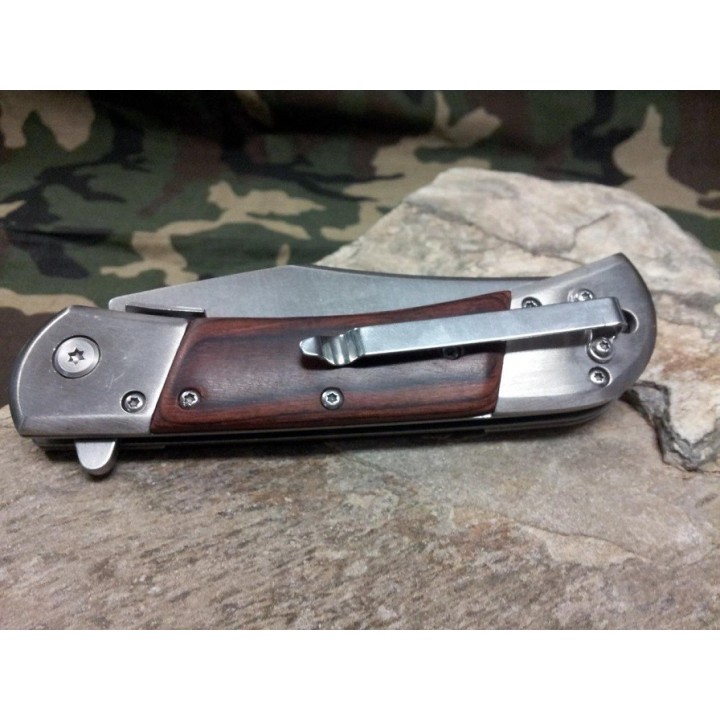 Lot de 3 Couteaux Elk Ridge Classic Linerlock A/O Lame Acier 440 Manche Bois ERA009SW - Livraison Gratuite