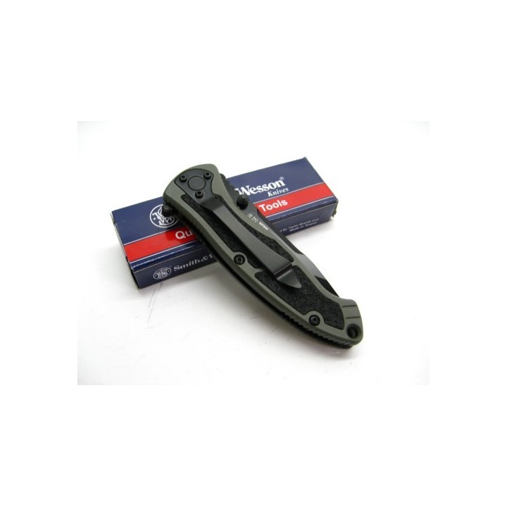 Couteau Automatique Smith&Wesson Special Ops Tanto Acier 4034 Manche Acier SWSPECM - Free Shipping