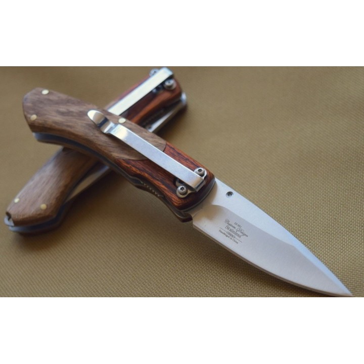 Lot de 3 Couteaux Elk Ridge Gentleman Linerlock Two Tone Lame Acier 440 Manche Bois ER301 - Livraison Gratuite