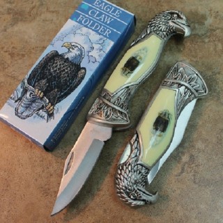 Lot de 3 Couteaux Eagle Claw Folder Forme Aigle Lame Acier Inox CN210999 - Livraison Gratuite