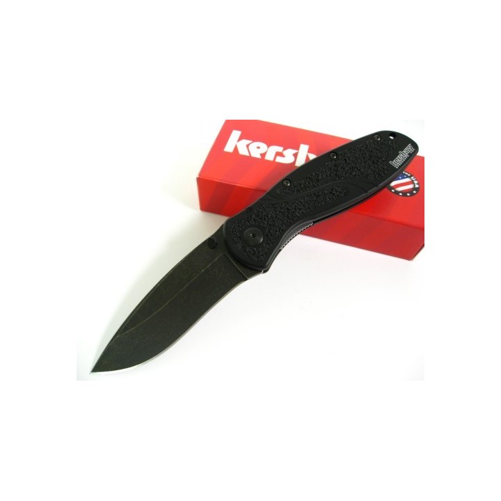 Couteau Kershaw Blur Acier 14C28N BlackWash Manche 6061-T6 made USA KS1670BW - Livraison Gratuite