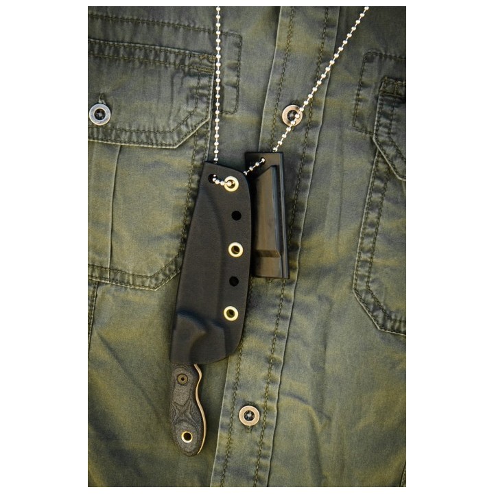 Couteau Tops Mini Scandi Survival Acier 1095 Manche Micarta Etui Kydex Made USA TPMSKSURV - Livraison Gratuite