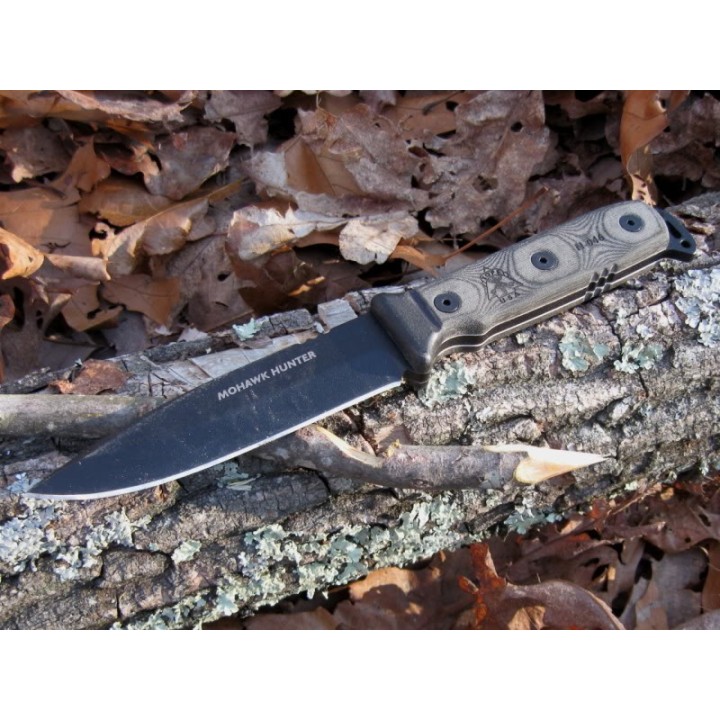 Couteau Tops Mohawk Hunter Acier Carbone 1095 Manche Micarta Etui Kydex Made In USA TPH01 - Livraison Gratuite