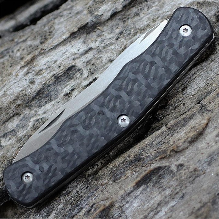Couteau Cold Steel Lucky Gentleman Acier CTS XHP Manche Fibre de Carbone Italy CS54VPN - Livraison Gratuite