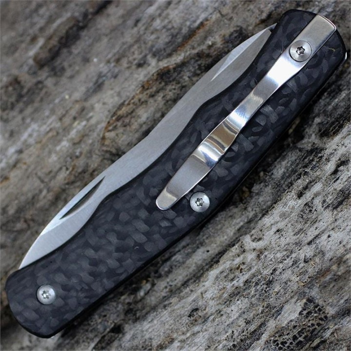 Couteau Cold Steel Lucky Gentleman Acier CTS XHP Manche Fibre de Carbone Italy CS54VPN - Livraison Gratuite