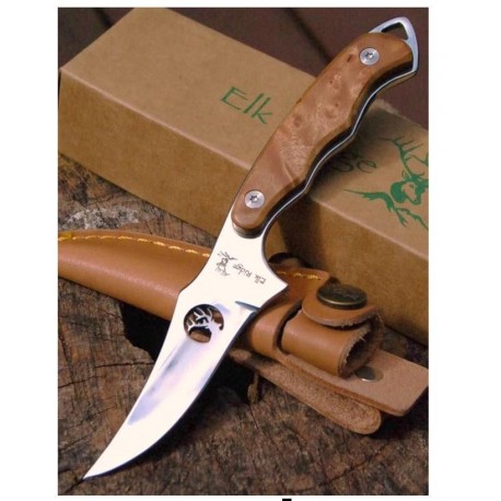 Couteau SKINNER ELK RIDGE ER059 CHASSE Sharpfinger Style Burlwood