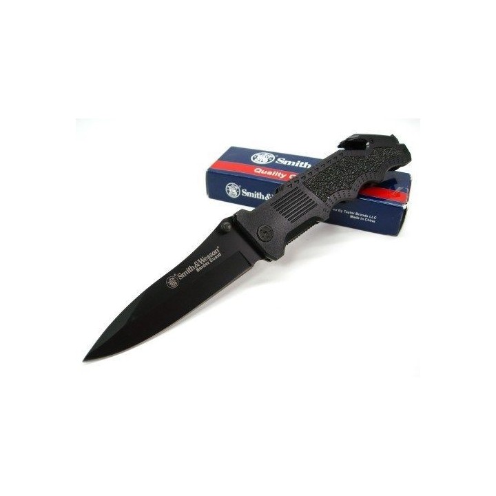 Couteau Des Gardes Frontières US Lame Acier 7Cr17MoV Manche Alu Brise Vitres Cutter SWBG1 - Livraison Gratuite