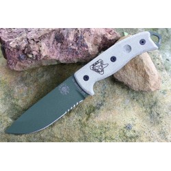 Couteau ESEE Model 5 OD Green Carbon 1095 Serrated Etui Kydex Made USA RC5SOD - Livraison Gratuite