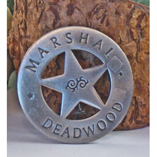 Lot de 3 Reproduction Western Etoile de Sheriff - Marshal Deadwood Badge MI3007 - Livraison Gratuite