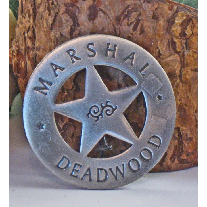 Lot de 3 Reproduction Western Etoile de Sheriff - Marshal Deadwood Badge MI3007 - Livraison Gratuite