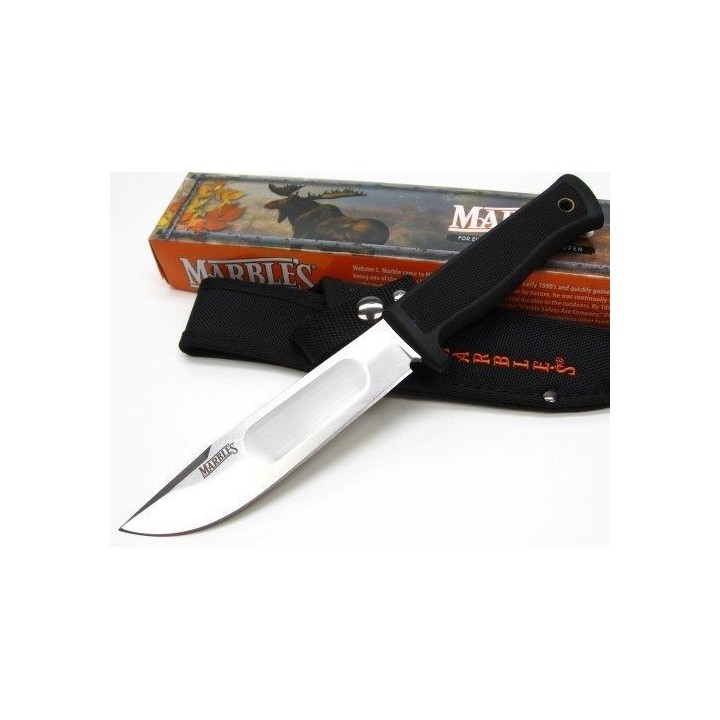 Couteau Tactical Bushcraft Lame Acier Carbone Inox Manche Abs Etui Nylon MR391 - Livraison Gratuite