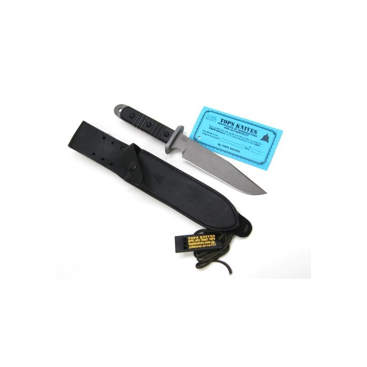 Couteau TOPS Desert NOMAD Lame Acier 440C Manche G-10 Etui Cuir Made USA TPDMAD01 - Livraison Gratuite