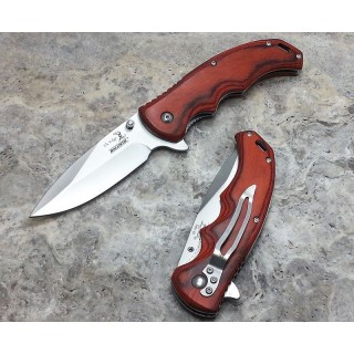 Couteau Elk Ridge Ballistic A/O Acier 440 Manche Bois Pakkawood ERA004SW - Livraison Gratuite