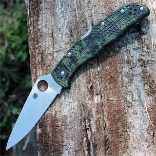 Couteau Spyderco Zome Endura 4 Lame Acier VG-10 Manche FRN Camo Made In Japan SC10ZFPGR - Livraison Gratuite