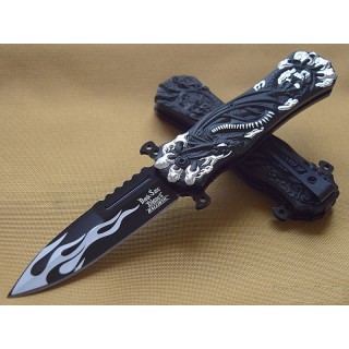 Lot de 2 Couteau Dark Side Black Dragon Lame Acier Inox Manche Aluminium DSA049SL - Livraison Gratuite