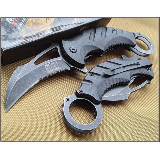 Lot de 2 Karambit MTech Ballistic A/O Manche G-10 Lame Acier 440 MTXA833BK - Livraison Gratuite