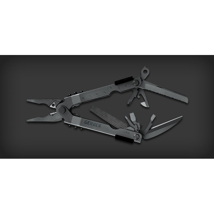 Couteau Pince Gerber MP600 Needlenose Black Military 14 Fonctions Made In USA G0314 - Livraison Gratuite