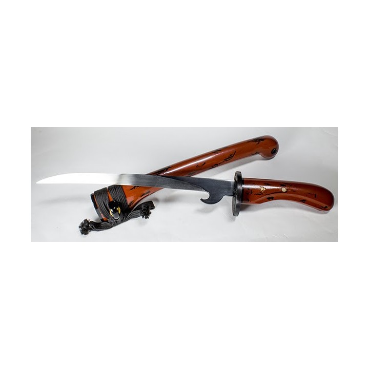Couteau Sabre Cold Steel Seagal Helmet Breaker Acier Carbone 1060 Manche Bois Etui CS88CHB - Livraison Gratuite