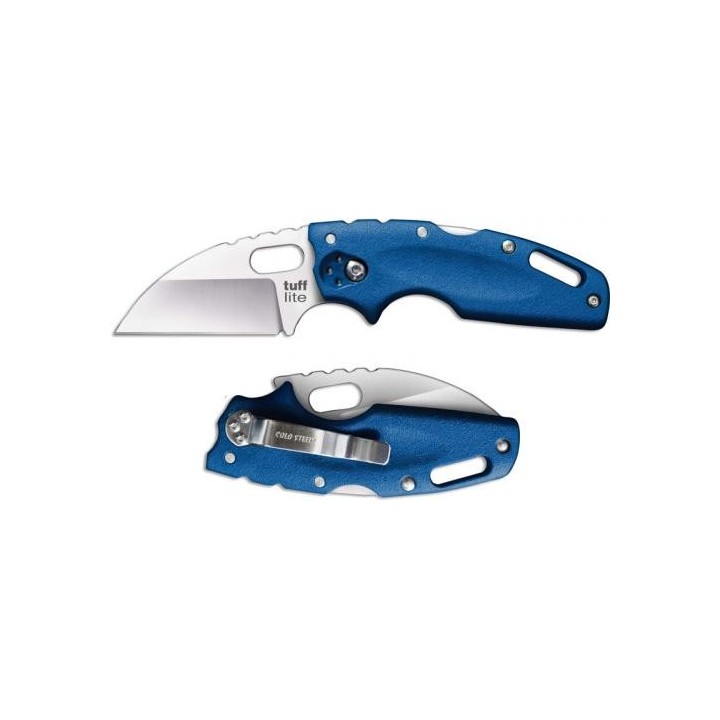 Couteau Cold Steel Tuff Lite EDC Wharncliffe AUS-8 Manche Blue Griv-Ex Tri-Ad Lock CS20LTB - Livraison Gratuite