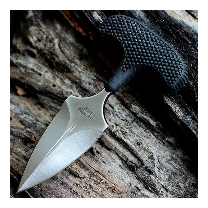 Couteau Push Dagger Cold Steel Safe Maker II Lame Acier AUS-8 Manche Kraton Etui Kydex CS12DCST - Livraison Gratuite