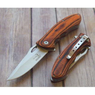 Lot de 3 Couteaux Elk Ridge Brown Pakkawood A/O Acier Carbone/Inox Manche Bois ERA159SW - Livraison Gratuite