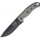 COUTEAU RAT CUTLERY ESEE RC5 - RAT Cutlery RC-5 Black Serrated Knife w/ Kydex Sheath Model RC5SBK