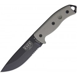 COUTEAU RAT CUTLERY ESEE RC5 - RAT Cutlery RC-5 Black Serrated Knife w/ Kydex Sheath Model RC5SBK