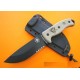 COUTEAU RAT CUTLERY ESEE RC5 - RAT Cutlery RC-5 Black Serrated Knife w/ Kydex Sheath Model RC5SBK