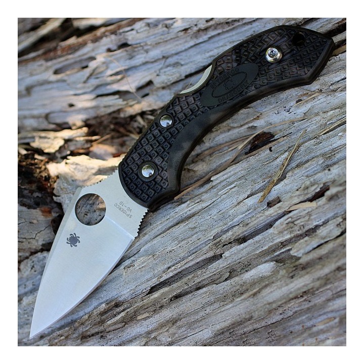 Couteau Spyderco Dragonfly 2 Zome Green Lame Acier VG-10 Manche FRN Lock Back Made Japan SC28ZFPGR2 - Livraison Gratuite