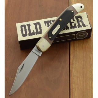 Couteau Schrade Old Timer Pioneer Sawcut Lame Acier7Cr17 Manche Abs SCH123OT - Livraison Gratuite