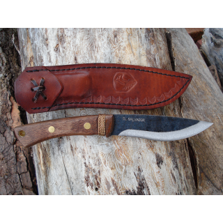 Couteau Condor Navajo Huron Acier Carbone 1095 Manche Noyer Etui Cuir Made El Salvador CTK2806425 - Livraison Gratuite
