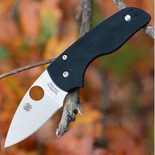 Couteau Spyderco Lil' Native Lame Acier CPM-S30V Manche G-10 Sécurité Compression Made In USA SC230GP - Livraison Gratuite