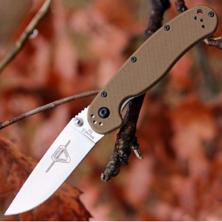 Couteau Ontario Rat II D2 Coyote Brown Manche FRN  Lame Acier D2 Linerlock Clip ON8828CB - Livraison Gratuite